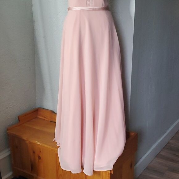 Christina Wu | Floor Length Sheer Back Gown - Picture 3 of 9